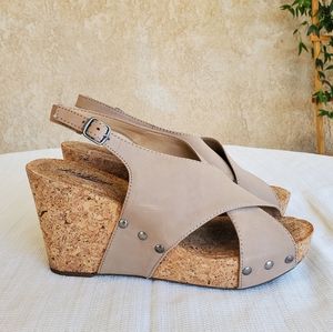 Lucky Brand Wedge Cork Sandals